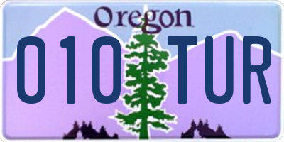 OR license plate 010TUR