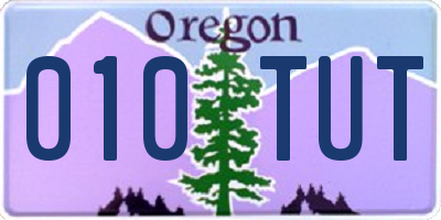 OR license plate 010TUT