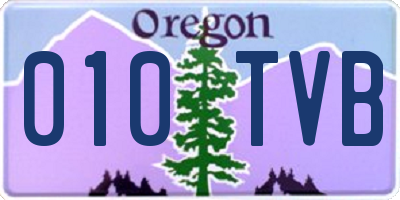 OR license plate 010TVB