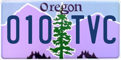 OR license plate 010TVC