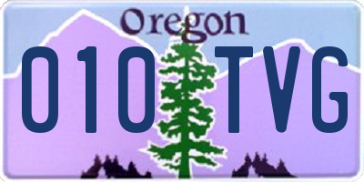 OR license plate 010TVG