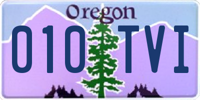 OR license plate 010TVI