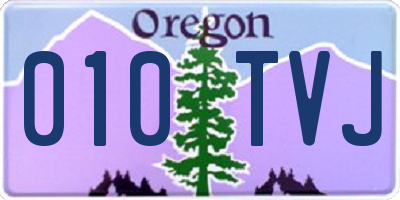 OR license plate 010TVJ