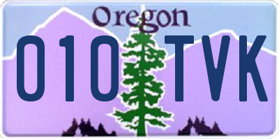 OR license plate 010TVK