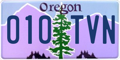 OR license plate 010TVN