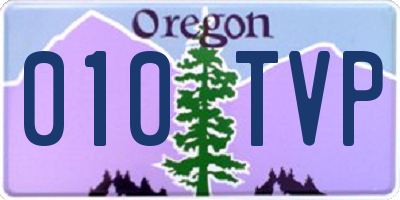 OR license plate 010TVP