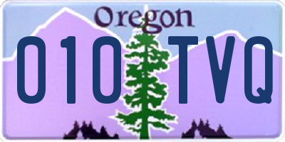 OR license plate 010TVQ