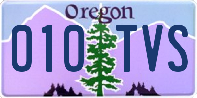 OR license plate 010TVS