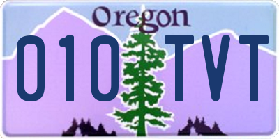 OR license plate 010TVT
