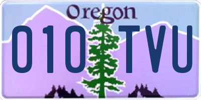 OR license plate 010TVU
