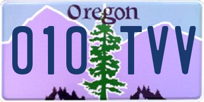 OR license plate 010TVV