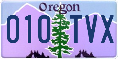 OR license plate 010TVX