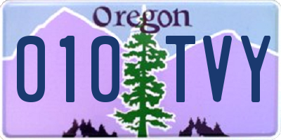 OR license plate 010TVY