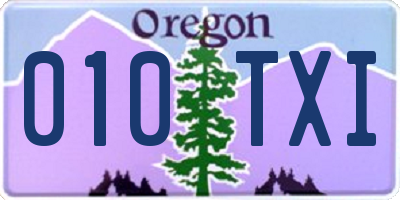 OR license plate 010TXI