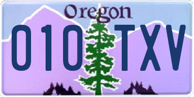 OR license plate 010TXV