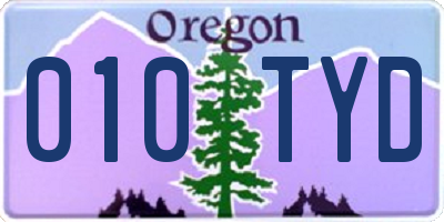 OR license plate 010TYD