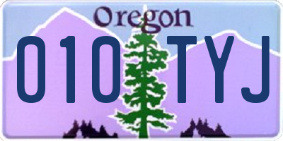 OR license plate 010TYJ