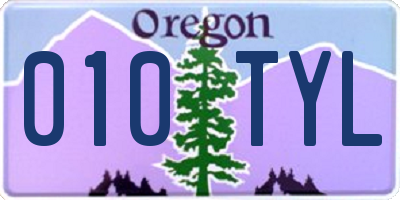OR license plate 010TYL