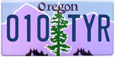OR license plate 010TYR