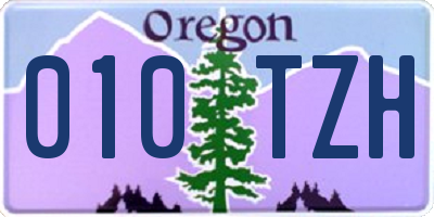 OR license plate 010TZH