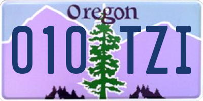 OR license plate 010TZI