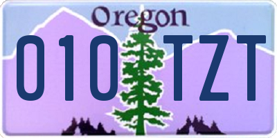 OR license plate 010TZT