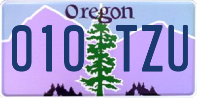 OR license plate 010TZU
