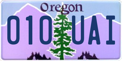 OR license plate 010UAI