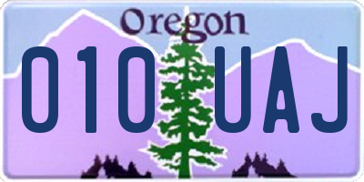 OR license plate 010UAJ