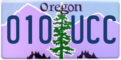 OR license plate 010UCC
