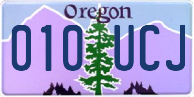 OR license plate 010UCJ