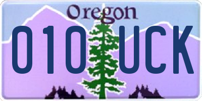 OR license plate 010UCK