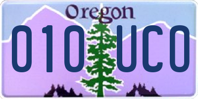 OR license plate 010UCO