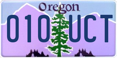 OR license plate 010UCT