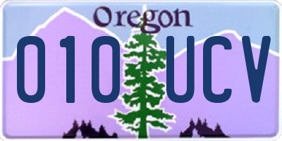OR license plate 010UCV