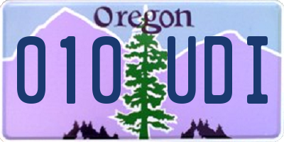 OR license plate 010UDI
