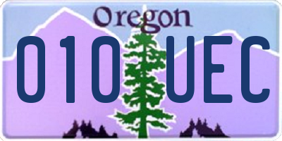 OR license plate 010UEC