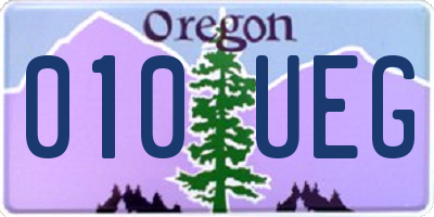 OR license plate 010UEG