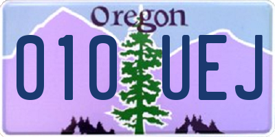 OR license plate 010UEJ