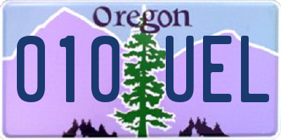 OR license plate 010UEL