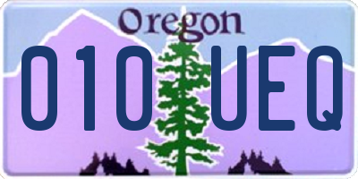 OR license plate 010UEQ