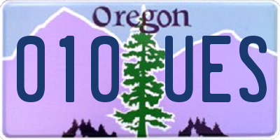 OR license plate 010UES