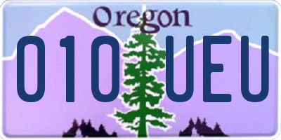OR license plate 010UEU