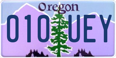 OR license plate 010UEY