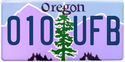 OR license plate 010UFB