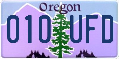 OR license plate 010UFD