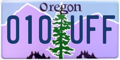OR license plate 010UFF