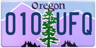 OR license plate 010UFQ