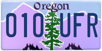 OR license plate 010UFR