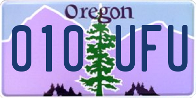 OR license plate 010UFU